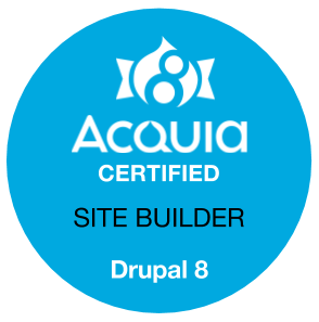 Acquia certified site builder for Drupal 8
